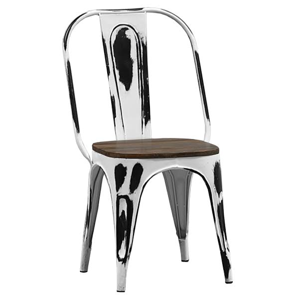   Tolix Marais Chair Vintage White Wood    -- | Loft Concept 