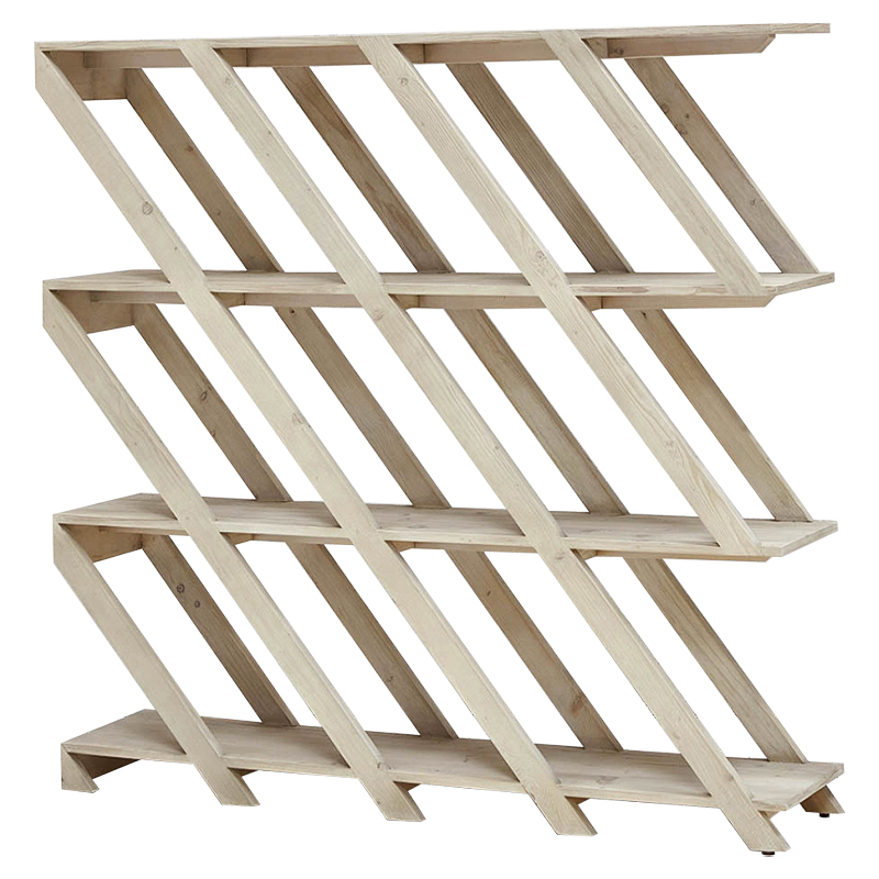 Стеллаж Diagonal Loft Wood Rack Древесина ivory ( слоновая кость ) в Ростове-на-Дону | Loft Concept 