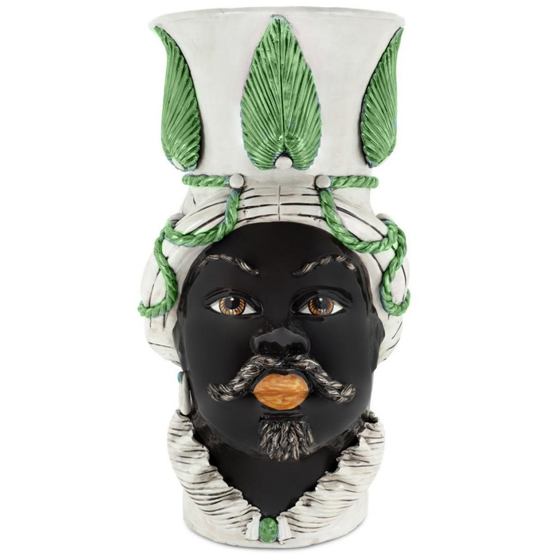  Vase Moro Man Giant With Leaf Green     -- | Loft Concept 