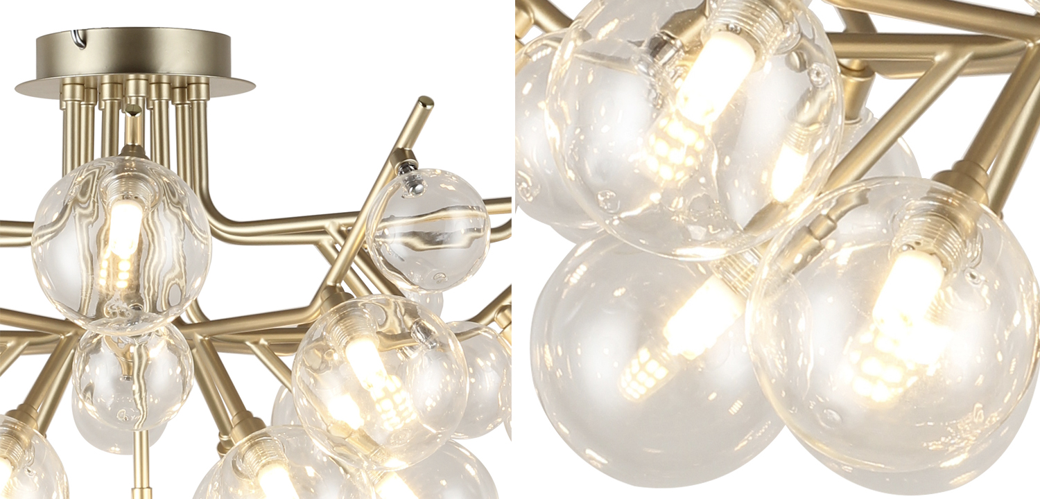 Люстра Berries Chandelier Flower clear 18 - фото