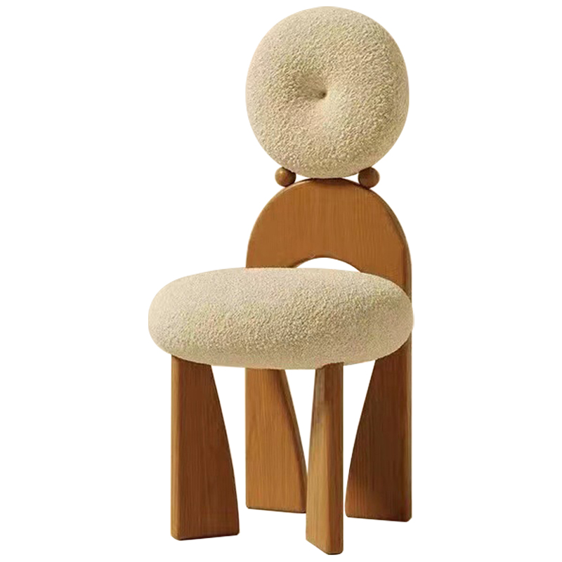  Adem Boucle Wood Chair    -- | Loft Concept 