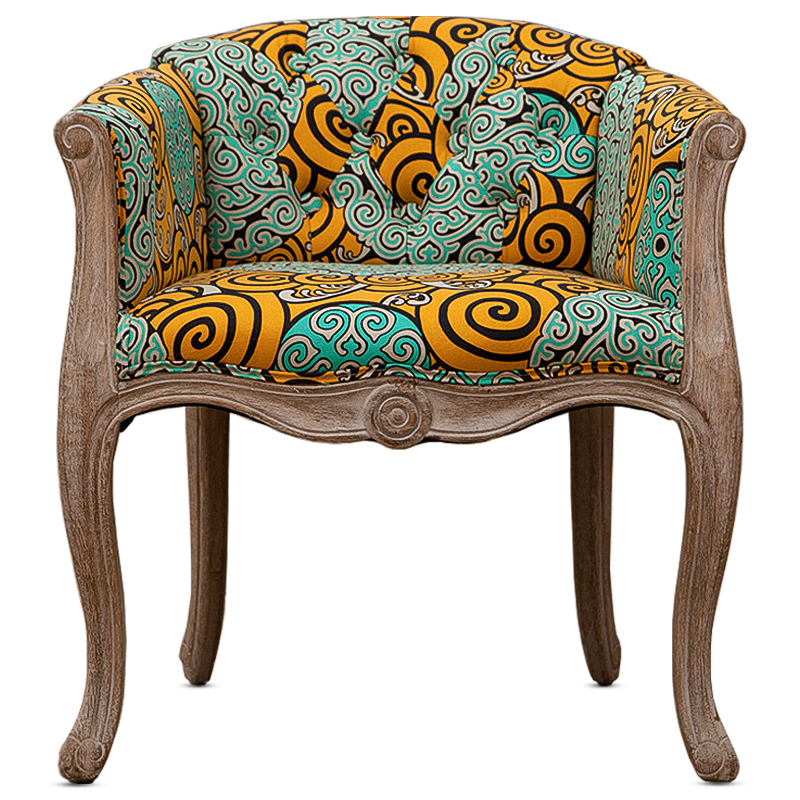  Yellow and Turquoise Ornament Chair  -  -- | Loft Concept 
