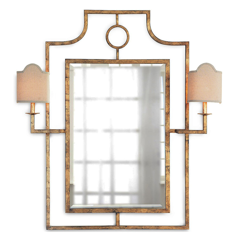    Mirror with Sconces Dairile Gold   -- | Loft Concept 