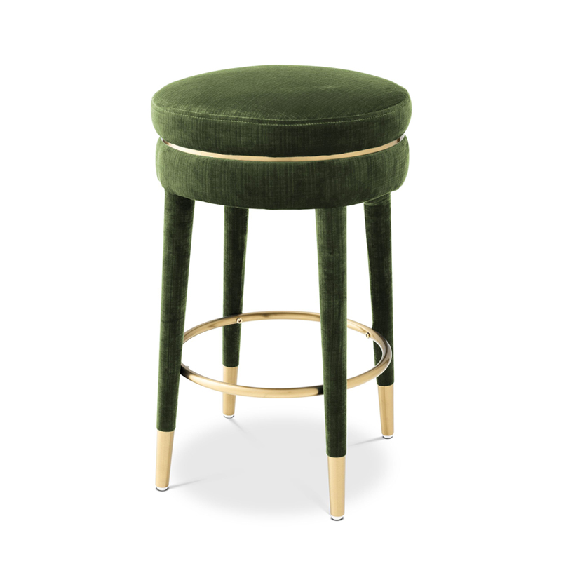 Полубарный стул Eichholtz Counter Stool Parisian green Зеленый Латунь в Ростове-на-Дону | Loft Concept 