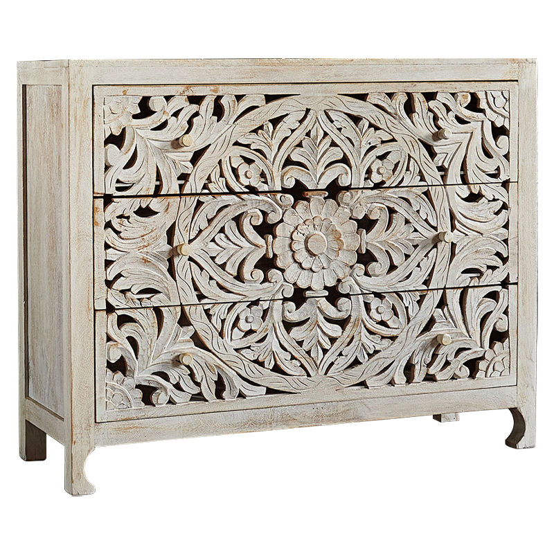  Indian Antique White Furniture Chest of Drawers Kailash    -- | Loft Concept 