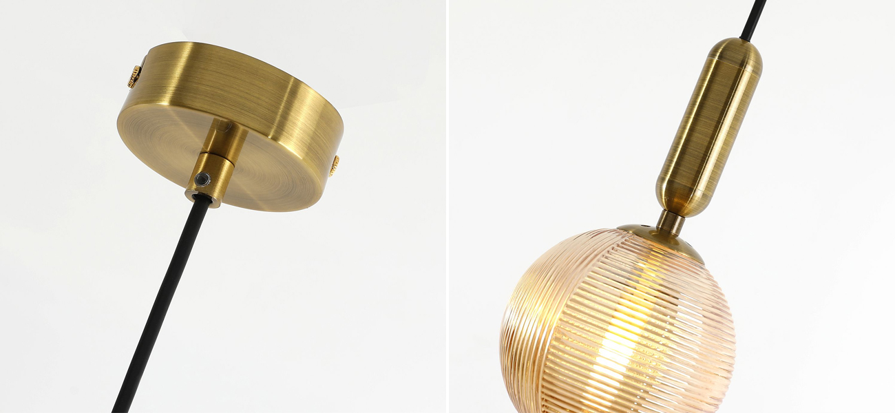 Подвесной светильник с круглым рельефным плафоном Perforated Glass - фото №1