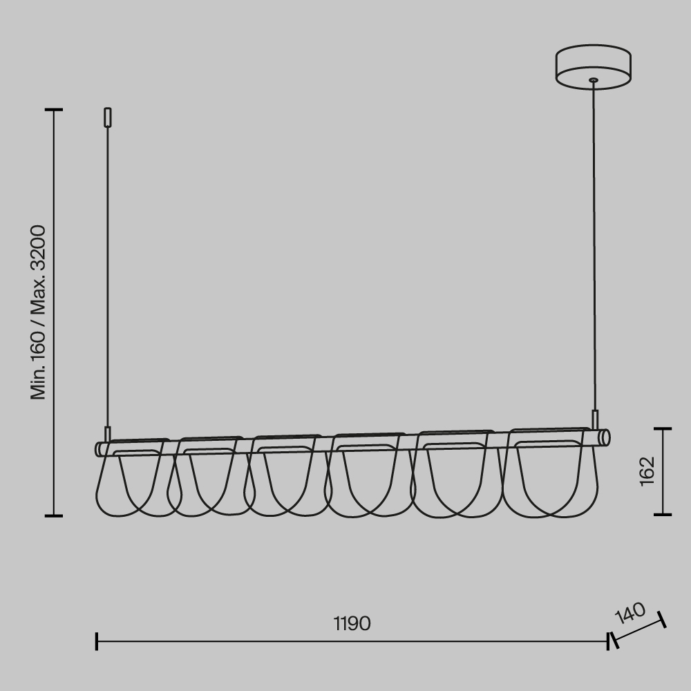 Люстра подвесная Fluffy 3000К 30Вт в Ростове-на-Дону