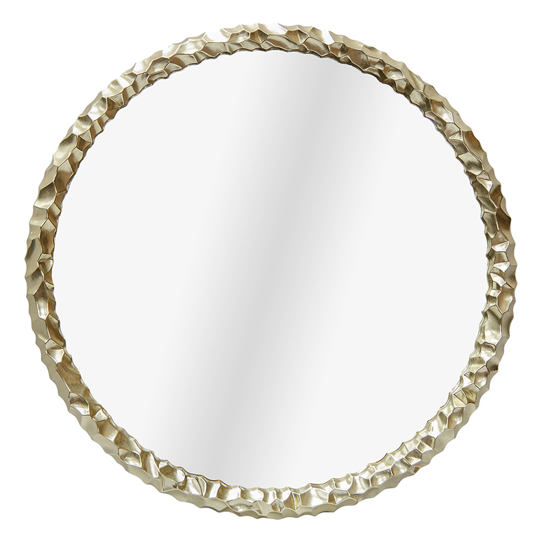  Reginald Mirror round champagne    -- | Loft Concept 