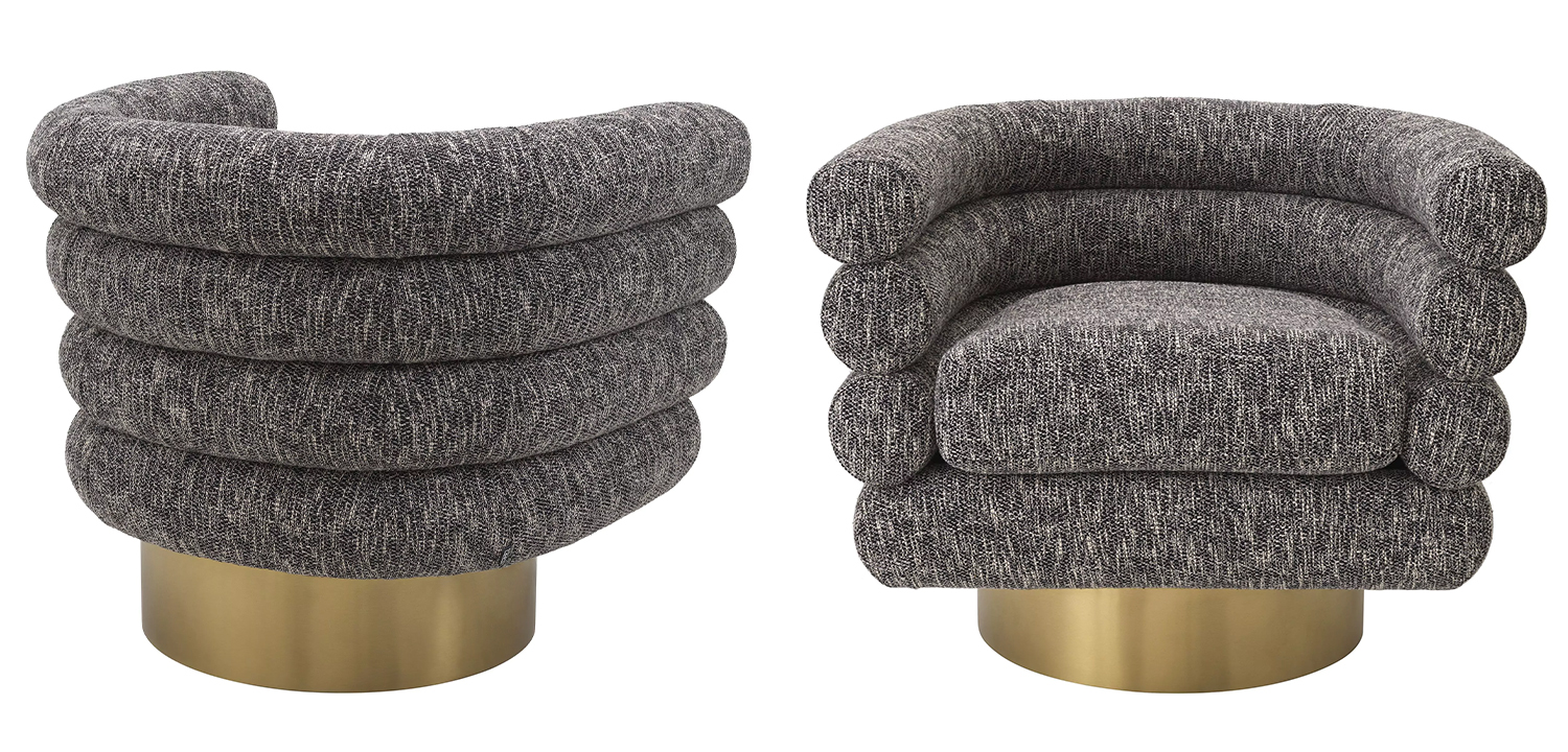 Кресло Eichholtz Swivel Chair Maguire Cambon Black - фото