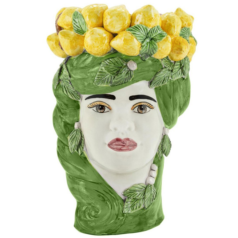  Vase Lemon Head Lady Green     -- | Loft Concept 