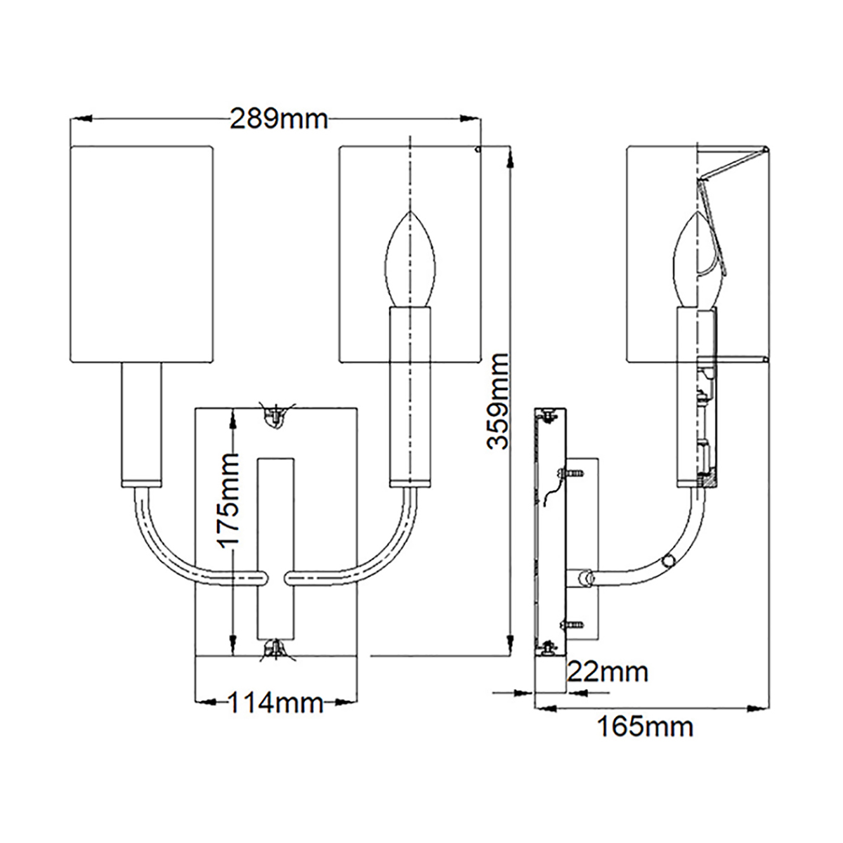 Бра с прямоугольным основанием цвета латунь и 2-мя белыми цилиндрическими льняными абажурами Feiss в Ростове-на-Дону
