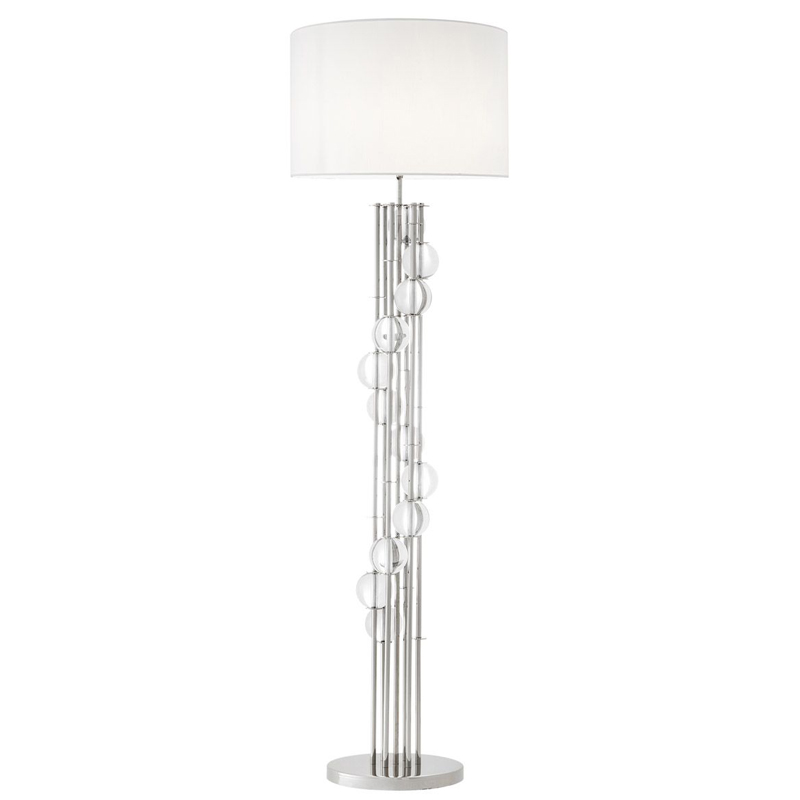  Eichholtz Floor Lamp Lorenzo Nickel & white     -- | Loft Concept 