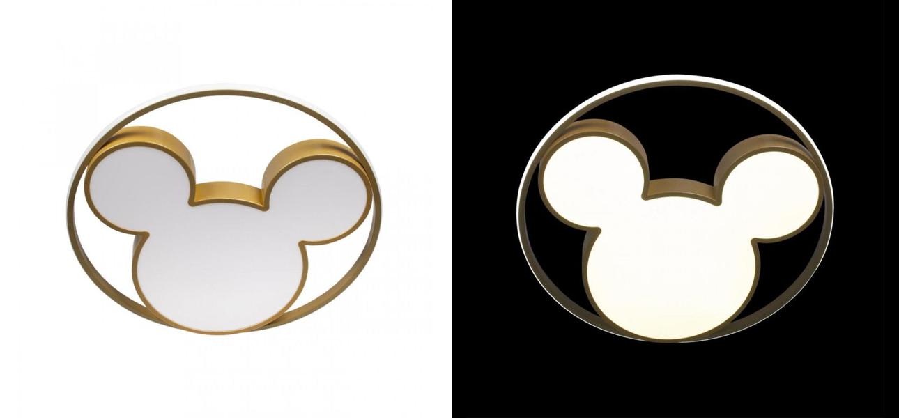 Потолочный светильник для детской Золотой Микки-Маус - фото №1