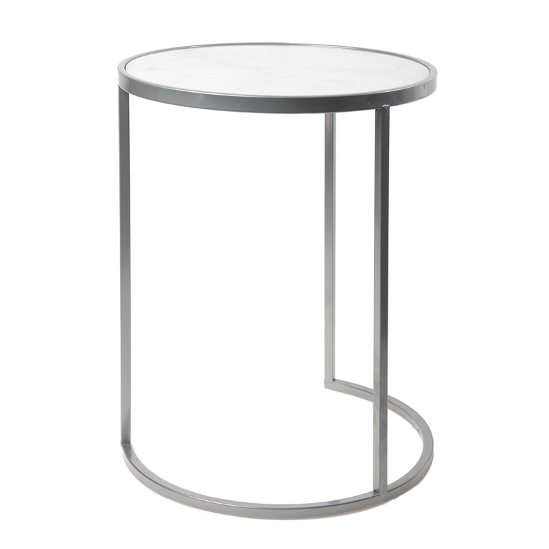   Round Table Marble chrome      Bianco  -- | Loft Concept 