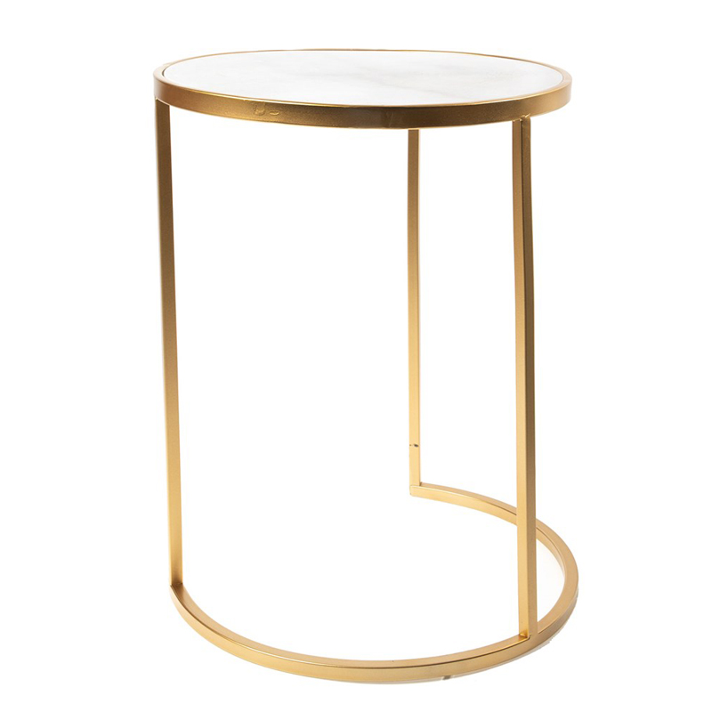   Round Table Marble gold     Bianco   -- | Loft Concept 