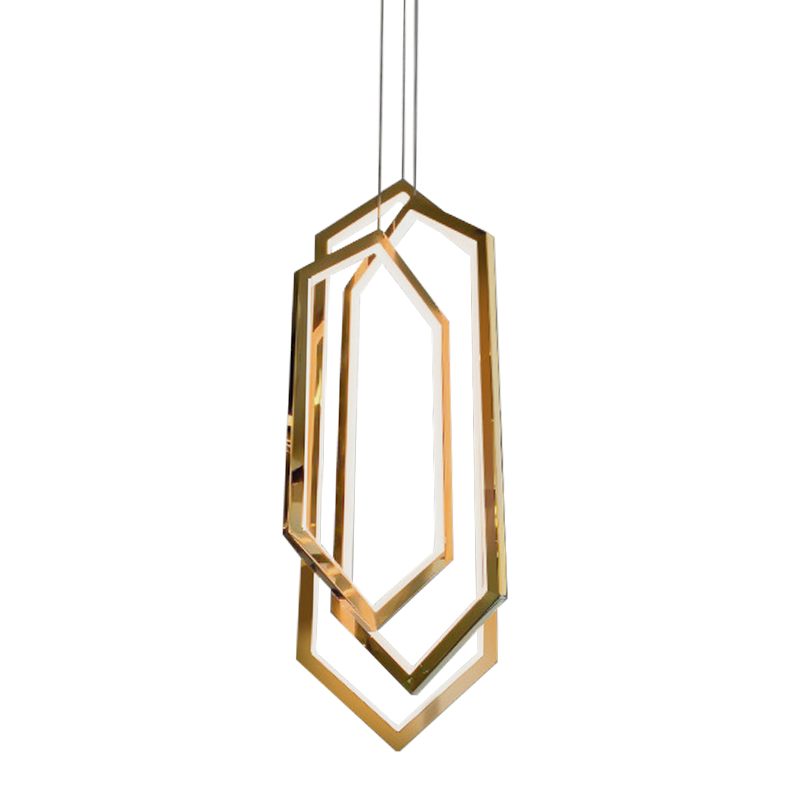    ORBIS Hexagon Geometric Modern Chandelier Studio Endo Gold   -- | Loft Concept 