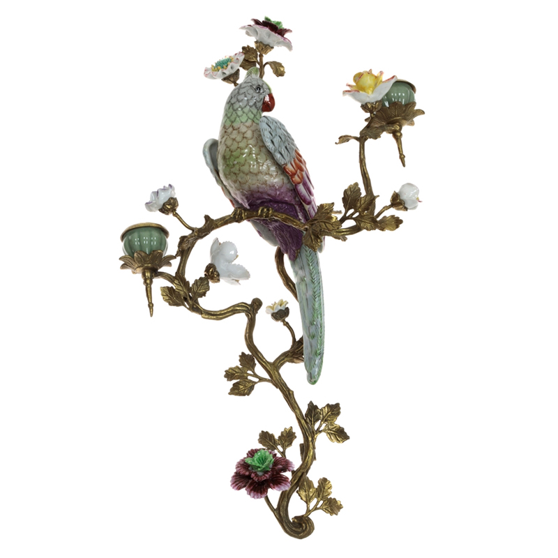  Colorful Flowers and Parrot L    -- | Loft Concept 