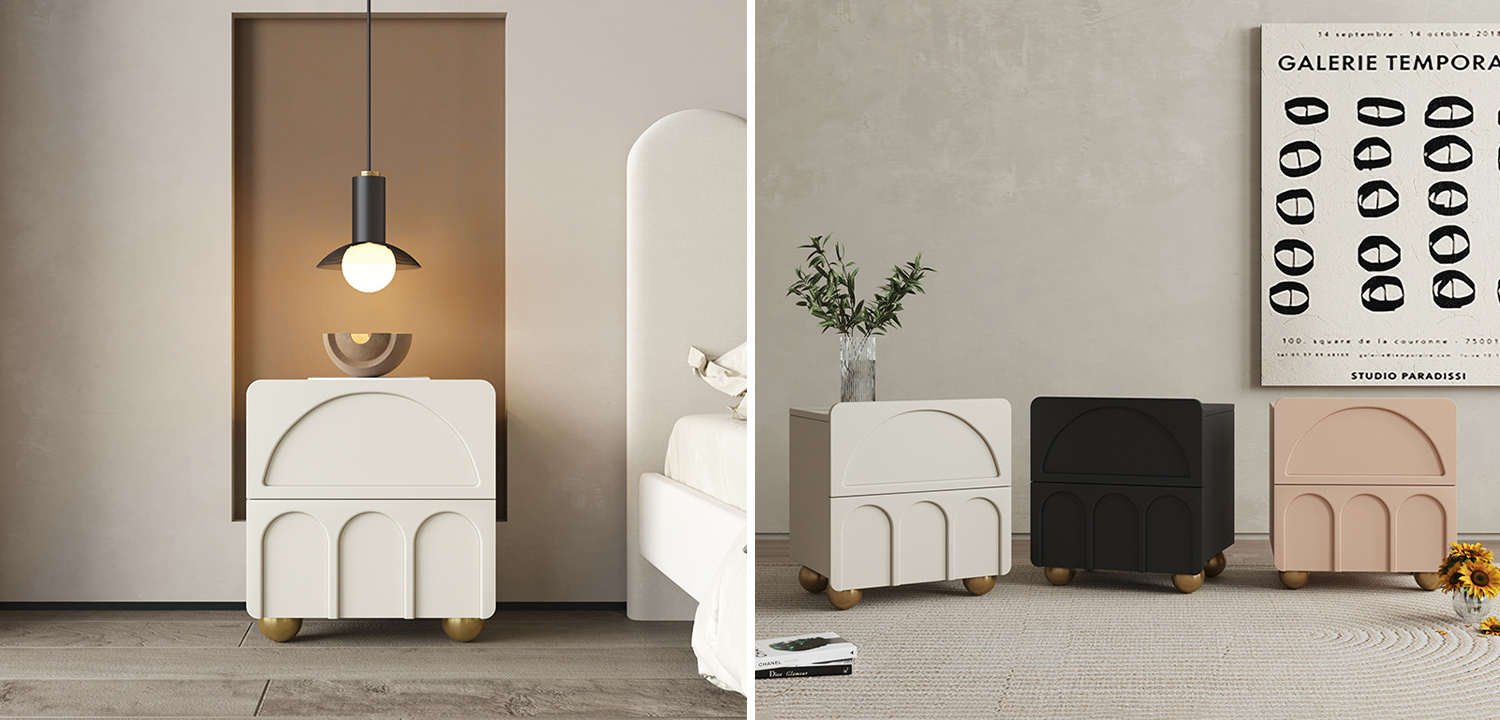 Тумба Arch Nightstand Beige - фото