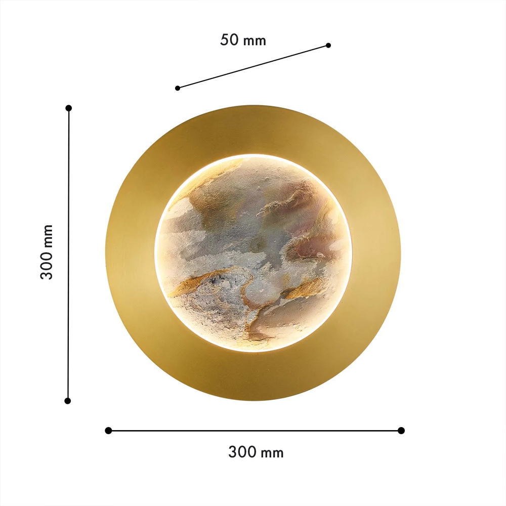 Бра в форме диска цвета латунь Brass Borders в Ростове-на-Дону