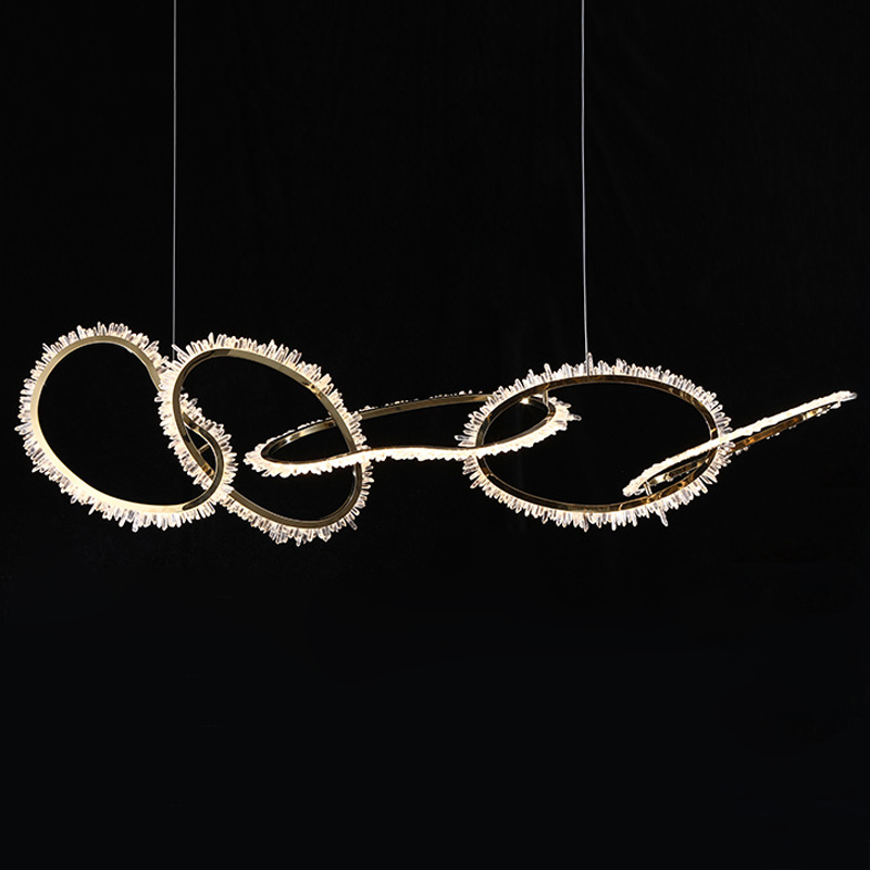  Chain Quartz Rings Crystal Chandelier      -- | Loft Concept 