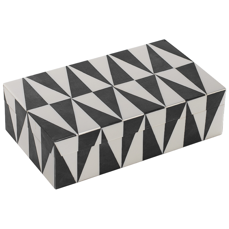  Black White Triangles Bone Inlay -  -- | Loft Concept 