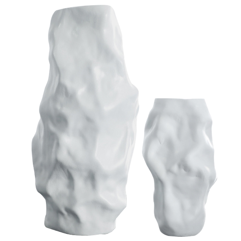  Crumpled White Vase   -- | Loft Concept 