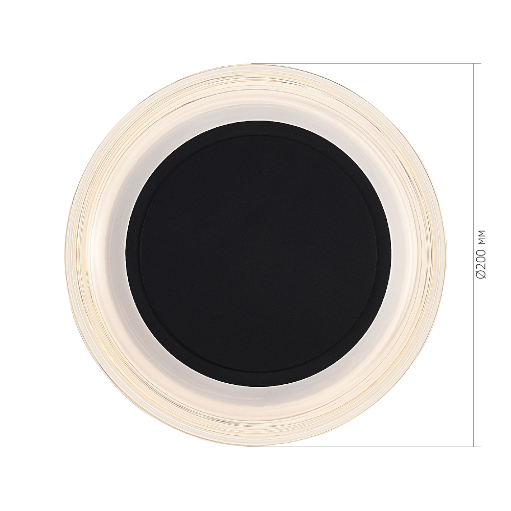 Бра круглое черный/прозрачный Plumpness LED 7 в Ростове-на-Дону