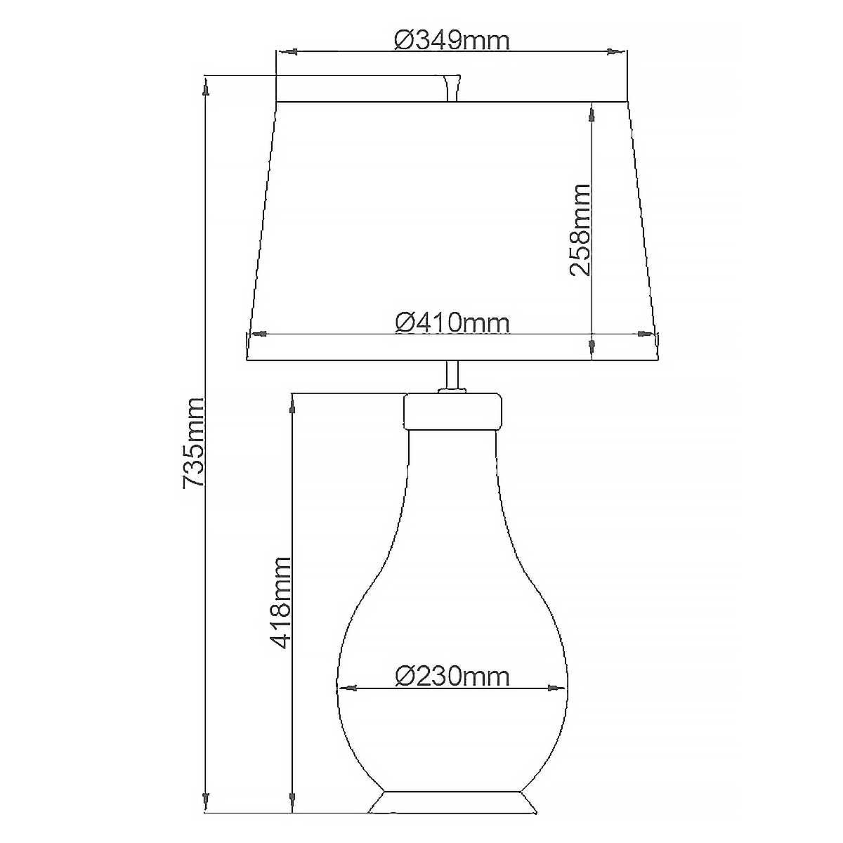 Настольная лампа с коническим дымчато-зелёным абажуром из искусственного шёлка Quintiesse в Ростове-на-Дону