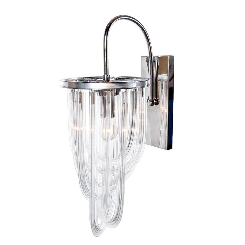  Retro FROZEN GLASS Wall Lamp Chrome   -- | Loft Concept 
