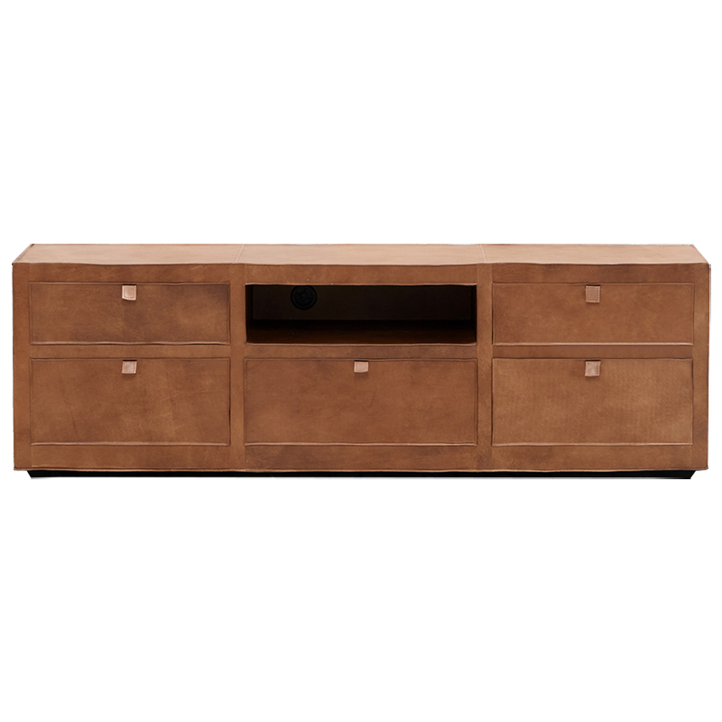 - Leather Wood TV Stand   -- | Loft Concept 