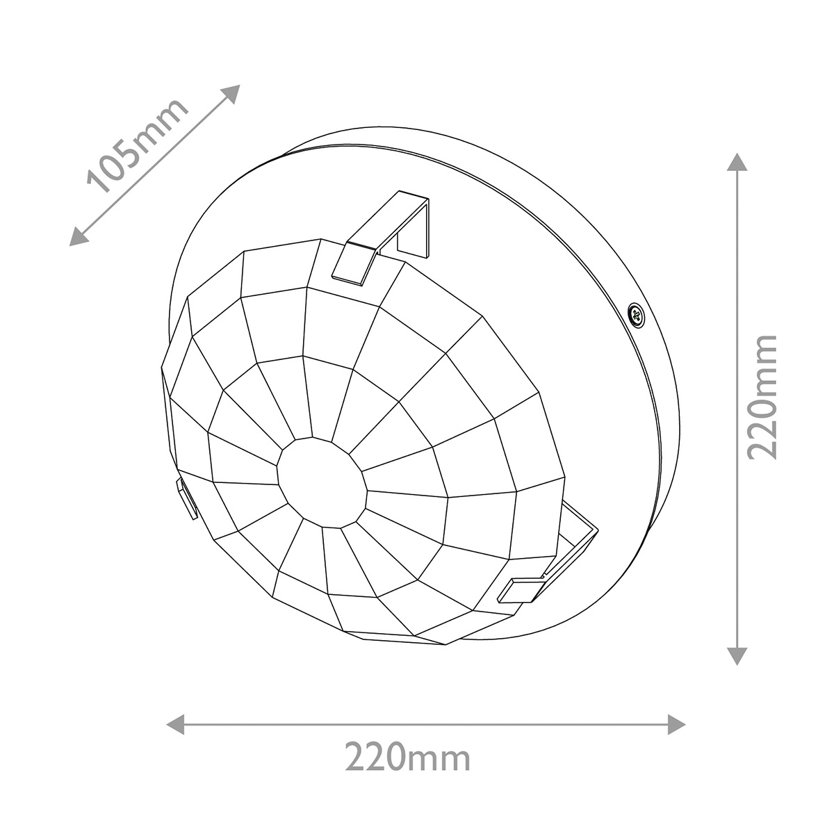 Бра округлой формы с многогранным стеклянным плафоном Hinkley в Ростове-на-Дону