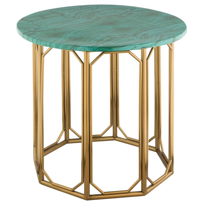 Malachite Modern Side Tables  Малахит (зеленый) Золотой в Ростове-на-Дону | Loft Concept 