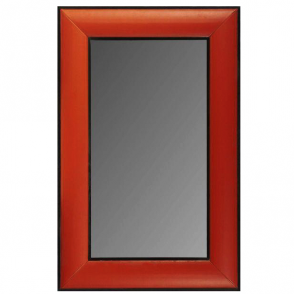   Leather Lux Mirror Square Red   -- | Loft Concept 
