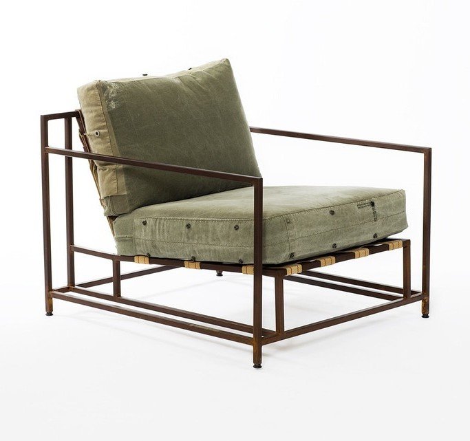 Кресло Inheritance Armchair Olive Military Fabric Оливковый в Ростове-на-Дону | Loft Concept 