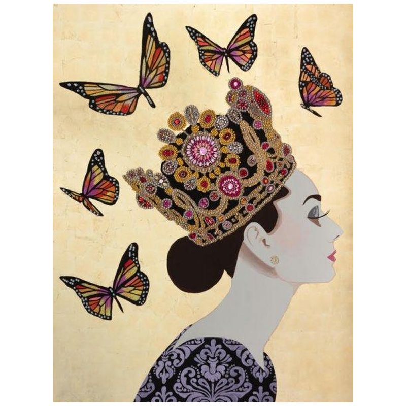 Картина Audrey with Crown and Monarch Butterflies Мульти в Ростове-на-Дону | Loft Concept 