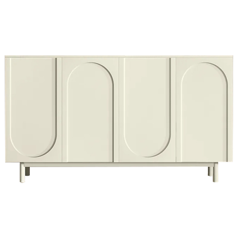  White Arch Sideboard Buffet with 4 Doors Carved Credenza   -- | Loft Concept 