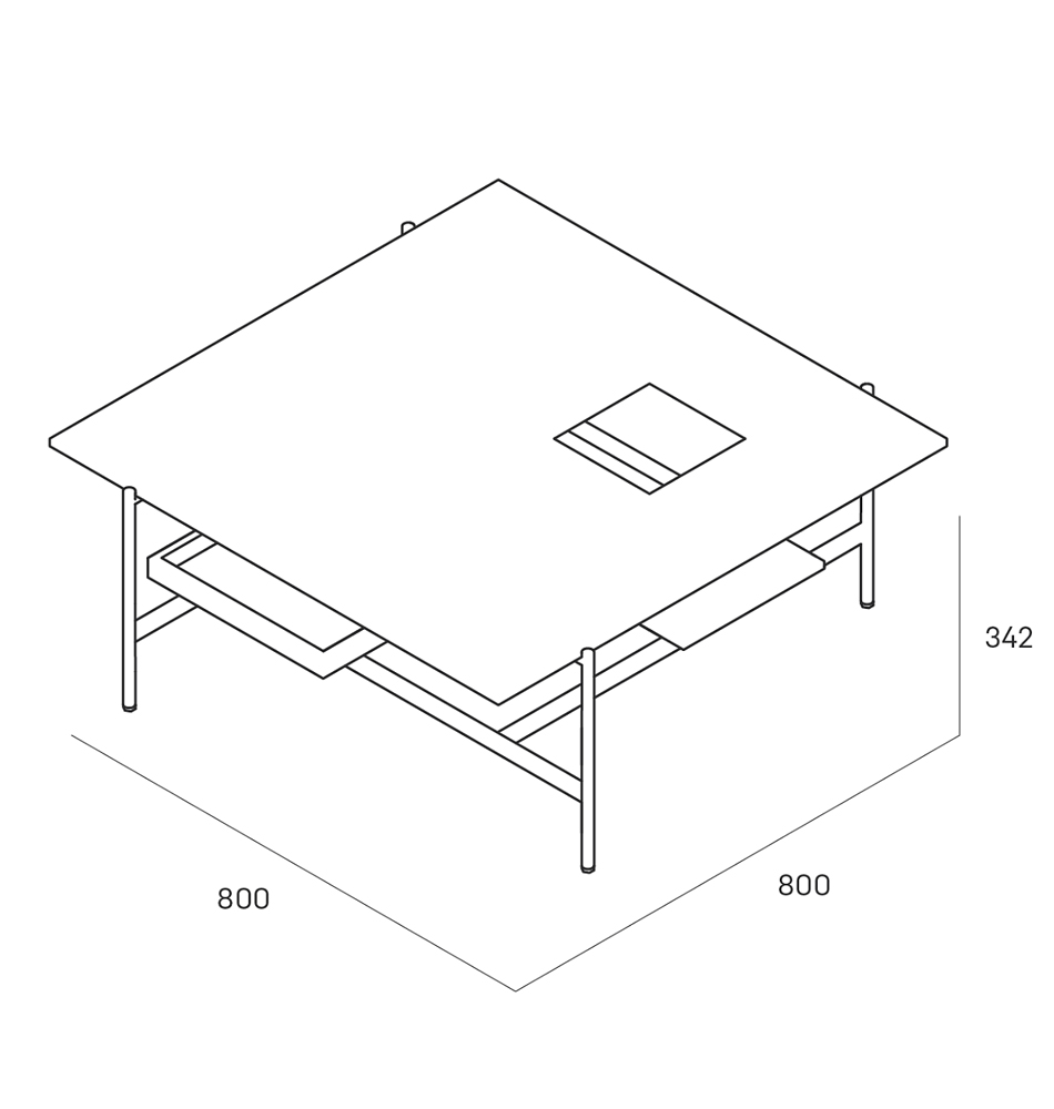 Karat журнальный столик цвета тёмный камень с съемным подносом в Ростове-на-Дону