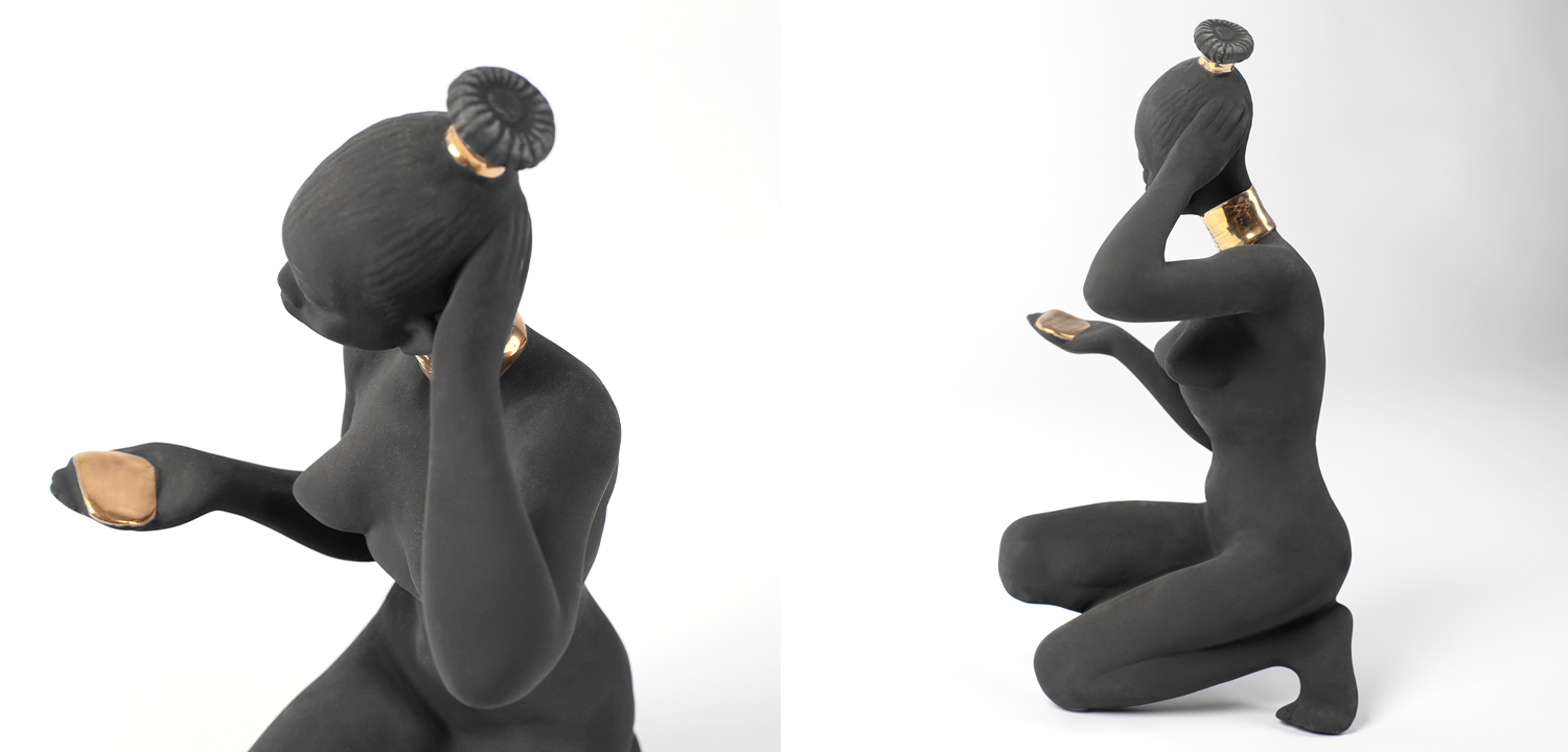 Статуэтка African Woman Sitting Statuette - фото