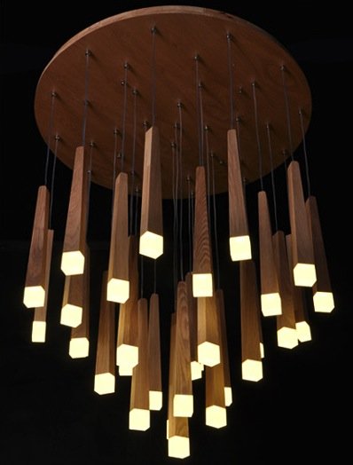  Wooden Glowworm Round   -- | Loft Concept 