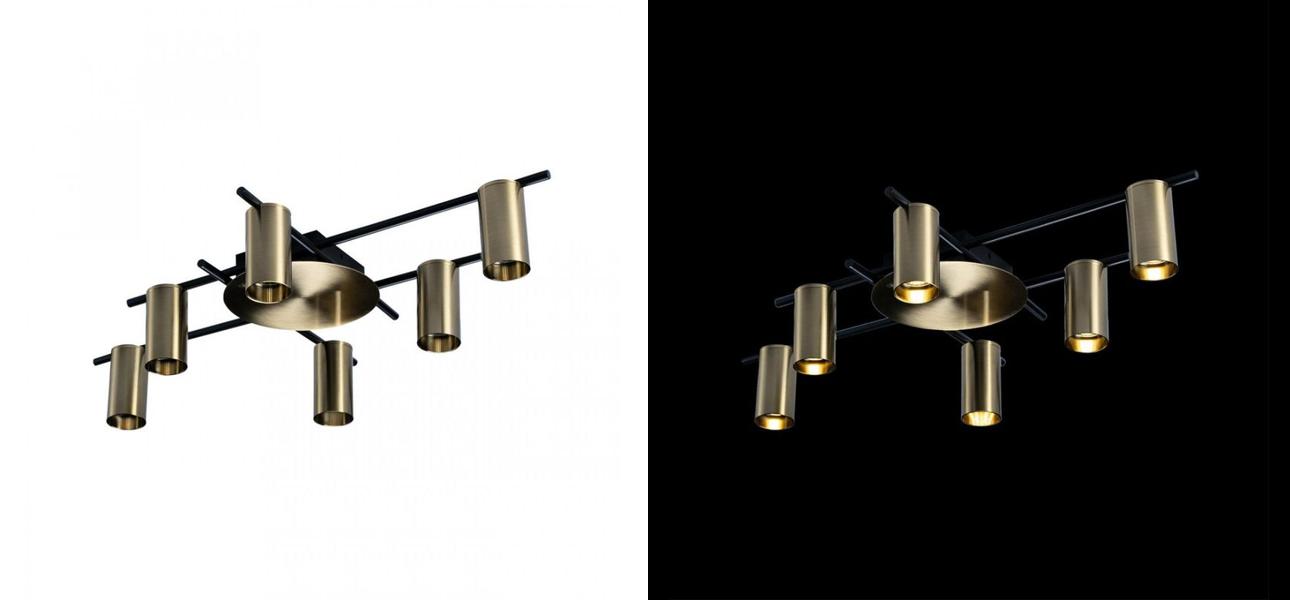 Потолочный светильник Aigle Ceiling Light 6 Латунь - фото №1