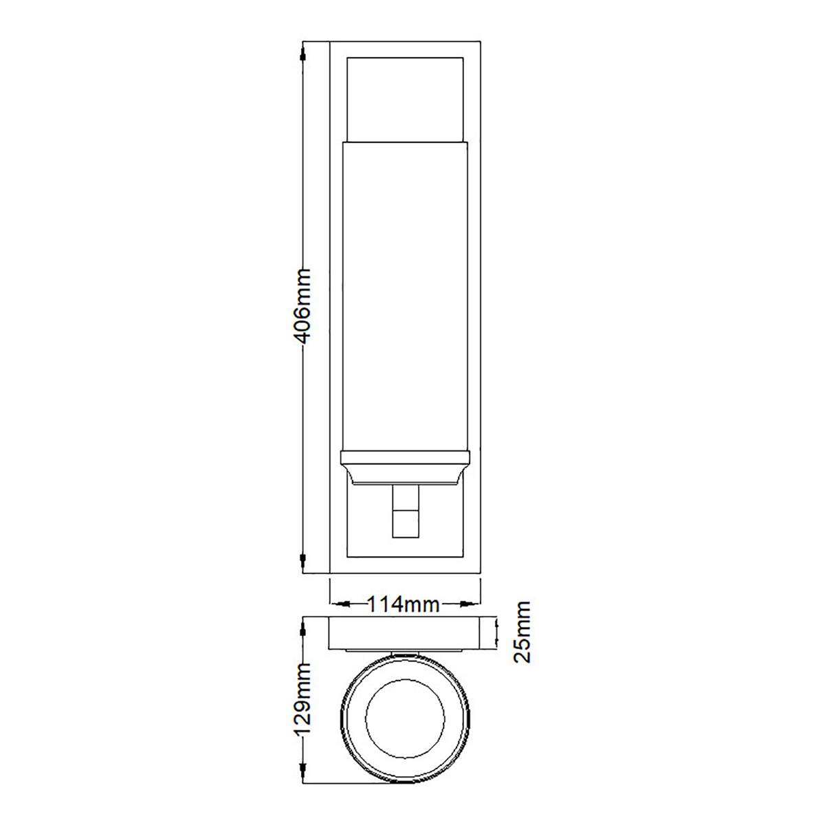 Бра для ванных комнат с белым цилиндрическим плафоном на прямоугольном основании цвета хром Feiss в Ростове-на-Дону