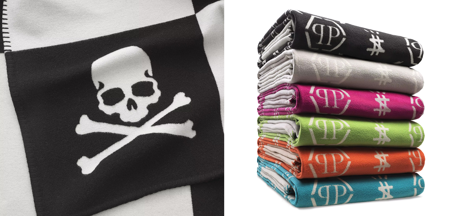 Плед Philipp Plein Plaid Cashmere Skull - фото