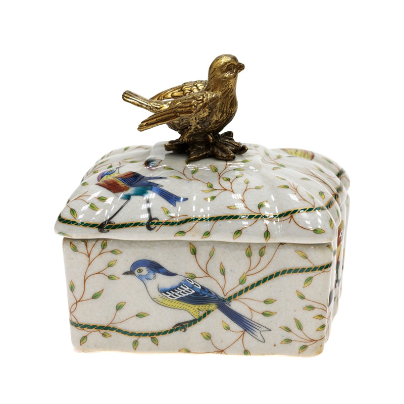  Bronze and Color Birds Box Square    -- | Loft Concept 