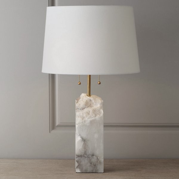   Regina Andrew Raw Alabaster Lamp   Bianco  -- | Loft Concept 