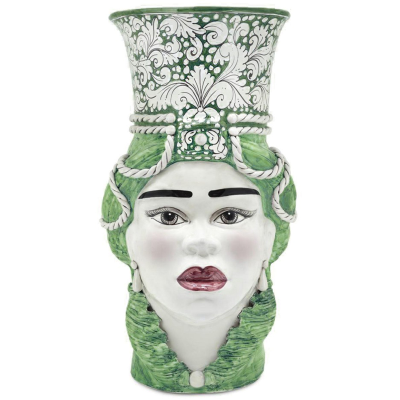  Vase Moro Lady Giant Ornate Green    -- | Loft Concept 