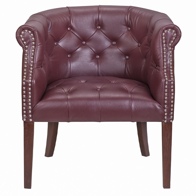       4-      Chloe Leather Armchair vine    -- | Loft Concept 