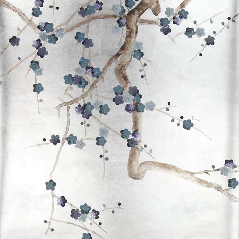    Plum Blossom Colourway SC-81 on Tarnished Silver gilded paper with d?sargenter pearlescent antiquing   -- | Loft Concept 