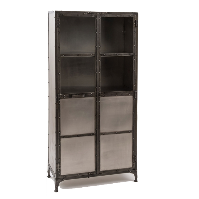  Industrial Steampunk Nickel Cabinet   -- | Loft Concept 