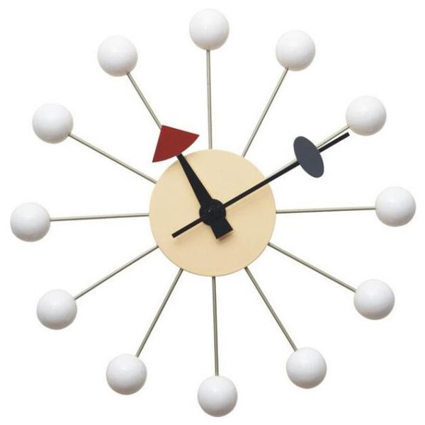  George Nelson Ball Clock White   -- | Loft Concept 