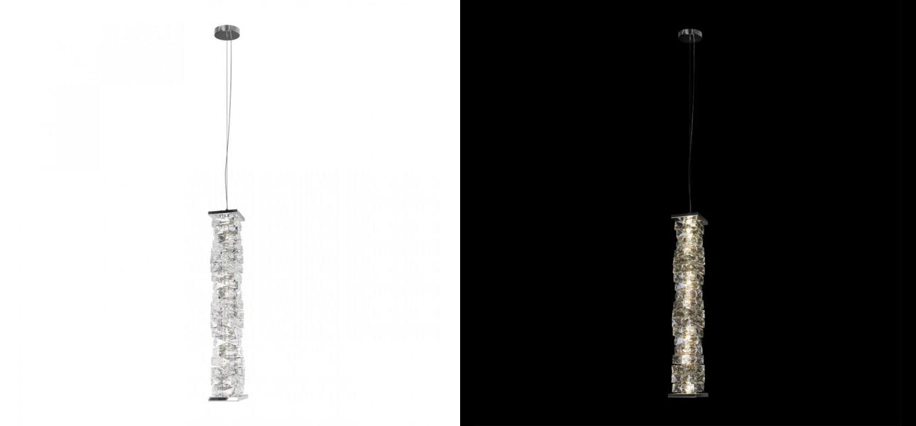 Подвесной Светильник Хрустальный Transparent Cubes Серебро 60 см - фото №1